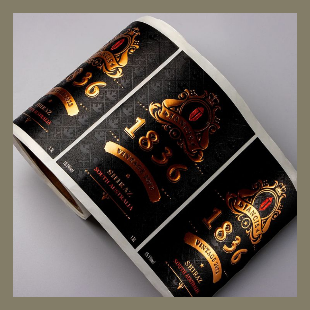 Gold Bopp Labels