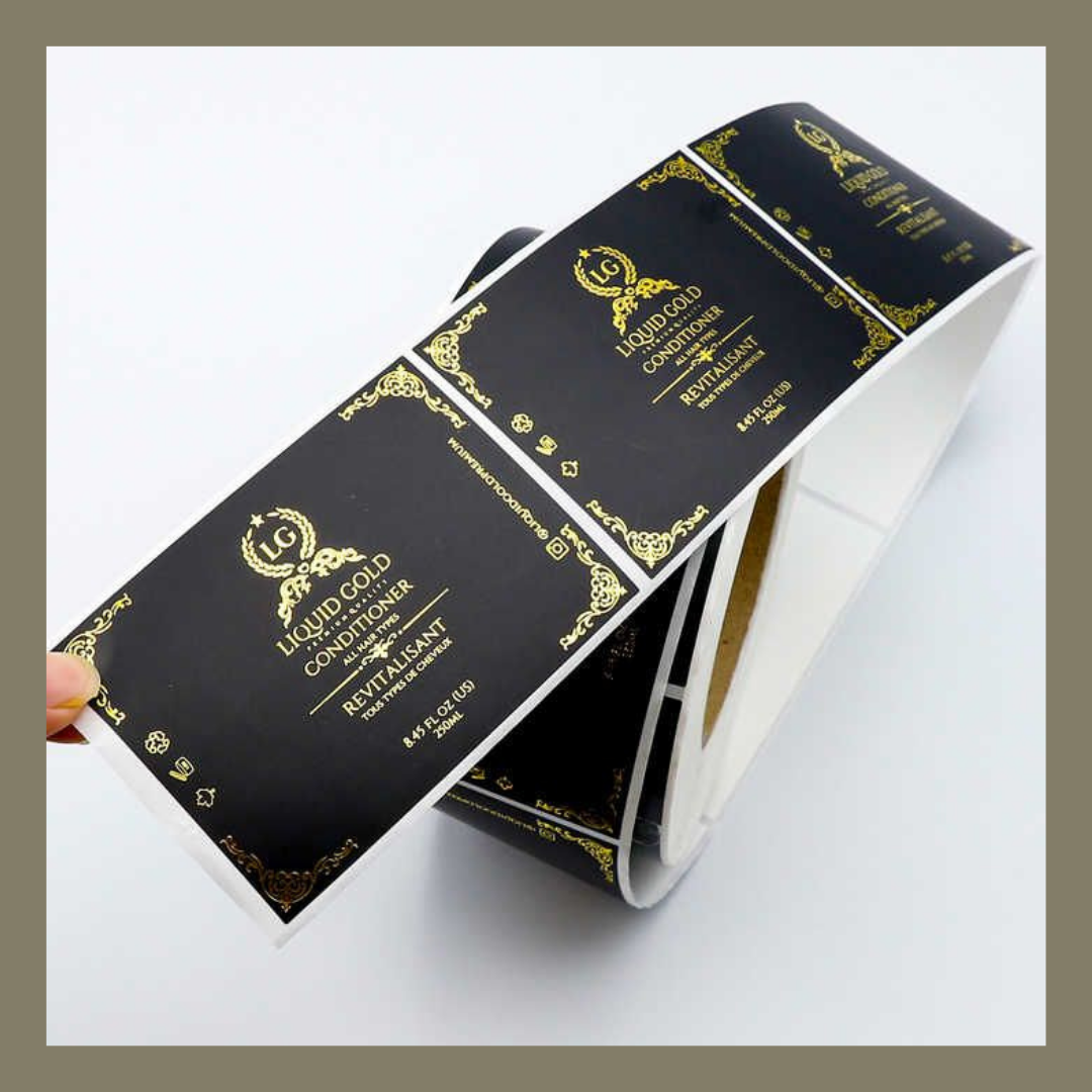 Gold Bopp Labels