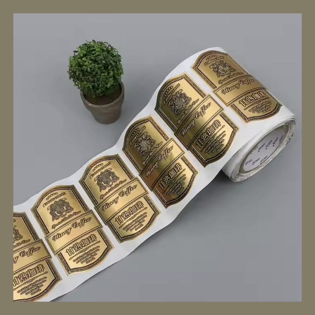 Gold Bopp Labels