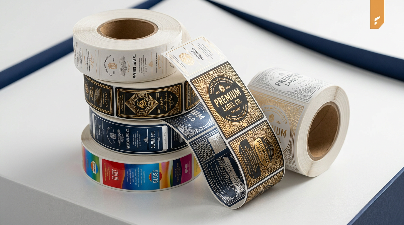 A&A Labels production sample with premium cosmetic labels